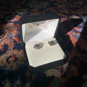Kay jewelers sterling silver and diamond earrings